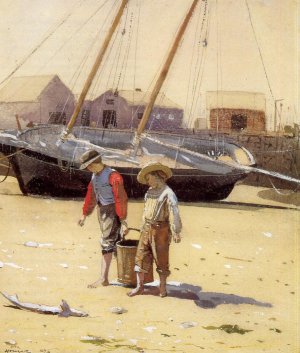 A Basket of Clams by Winslow Homer Oil Painting Reproduction