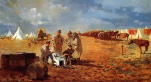 A Rainy Day in Camp also known as Camp near Yorktown by Oil Painting Reproduction