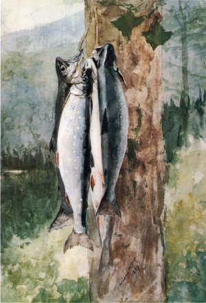 Adirondack Catch by Oil Painting Reproduction