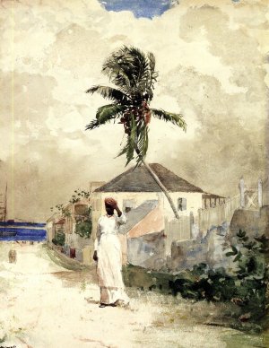 Along the Road, Bahamas by Oil Painting Reproduction