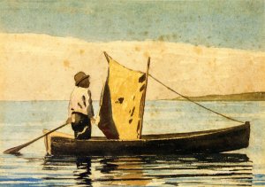 Boy In a Small Boat by Winslow Homer Oil Painting Reproduction