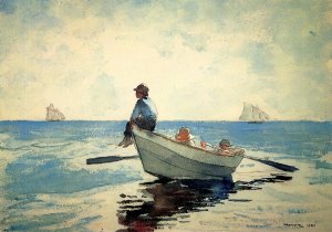 Boys in a Dory II by Oil Painting Reproduction