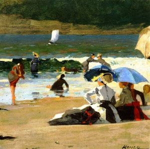 By the Shore by Oil Painting Reproduction