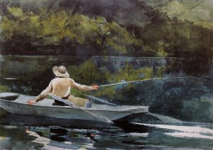 Casting the Fly by Oil Painting Reproduction