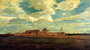 Cernay la Ville - French Farm by Oil Painting Reproduction