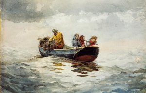 Crab Fishing by Oil Painting Reproduction