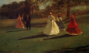 Croquet Players by Oil Painting Reproduction