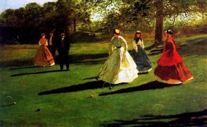 Croquet Players by Oil Painting Reproduction