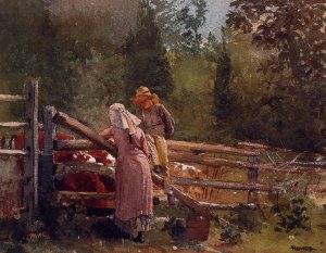 Feeding Time by Oil Painting Reproduction