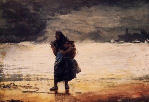 Fisherwoman by Oil Painting Reproduction