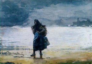 Fisherwoman by Oil Painting Reproduction