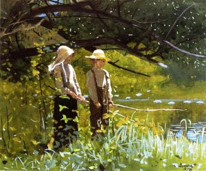 Fishing by Winslow Homer Oil Painting Reproduction