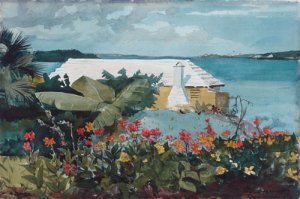 Flower Garden and Bungalow, Bermuda by Winslow Homer Oil Painting Reproduction