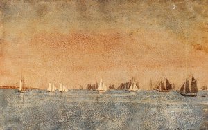 Gloucester Harbor, Fishing Fleet by Oil Painting Reproduction