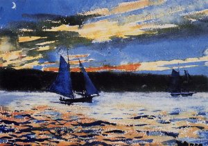 Gloucester Sunset by Oil Painting Reproduction