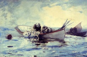 Herring Fishing by Oil Painting Reproduction