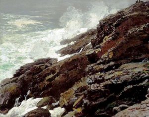 High Cliff, Coast of Maine by Oil Painting Reproduction