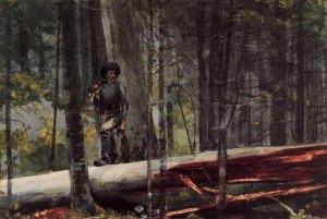 Hunter in the Adirondacks by Oil Painting Reproduction