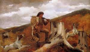 Huntsman and Dogs by Oil Painting Reproduction