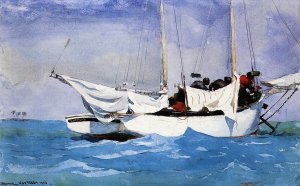 Key West, Hauling Anchor by Oil Painting Reproduction