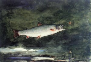 Leaping Trout by Winslow Homer Oil Painting Reproduction