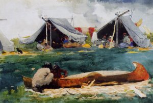 Montagnais Indians by Oil Painting Reproduction