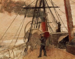 Observations on Shipboard by Oil Painting Reproduction