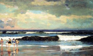 On the Beach also known as On the Beach, Long Branch, New Jersey by Winslow Homer Oil Painting Reproduction