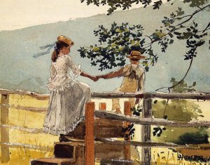 On the Stile by Oil Painting Reproduction