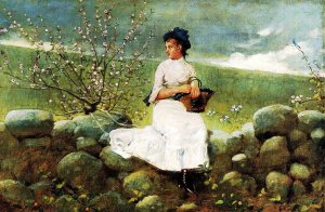 Peach Blossoms by Oil Painting Reproduction