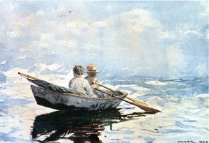 Rowboat by Oil Painting Reproduction