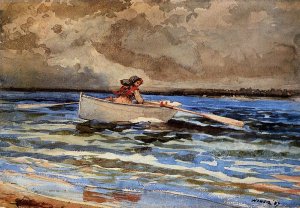 Rowing at Prout's Neck by Oil Painting Reproduction