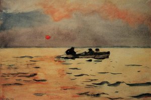 Rowing Home by Oil Painting Reproduction