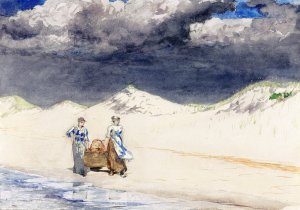 Sand and Sky by Oil Painting Reproduction