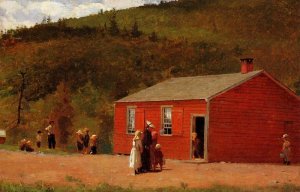 School Time by Oil Painting Reproduction