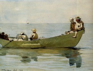 Seven Boys in a Dory by Winslow Homer Oil Painting Reproduction