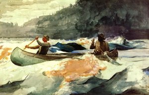 Shooting the Rapids by Oil Painting Reproduction