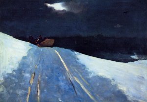 Sleigh Ride by Oil Painting Reproduction