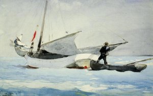 Stowing the Sail by Oil Painting Reproduction