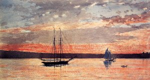 Sunset at Gloucester by Oil Painting Reproduction