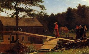 The Morning Bell also known as The Old Mill by Oil Painting Reproduction