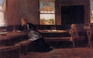 The Noon Recess by Oil Painting Reproduction