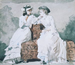 Two Ladies by Oil Painting Reproduction