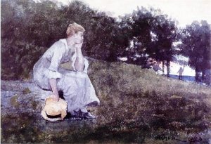 Waiting by Oil Painting Reproduction