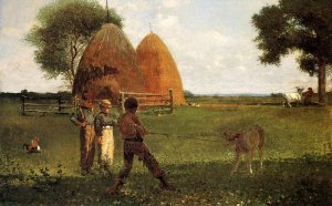 Weaning the Calf by Oil Painting Reproduction