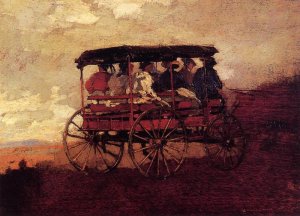 White Mountain Wagon by Oil Painting Reproduction